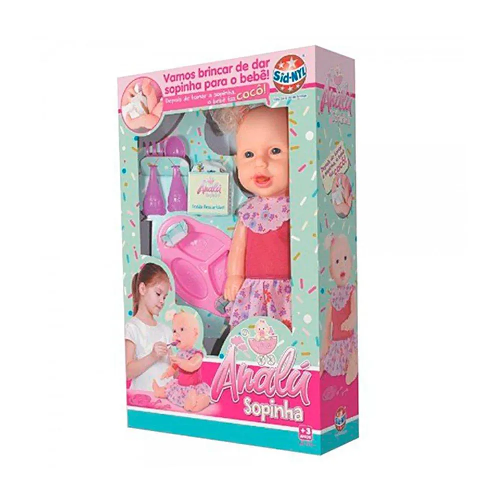 BONECA ANALU SOPINHA SIDYL 38CM 127 - Imagem 1