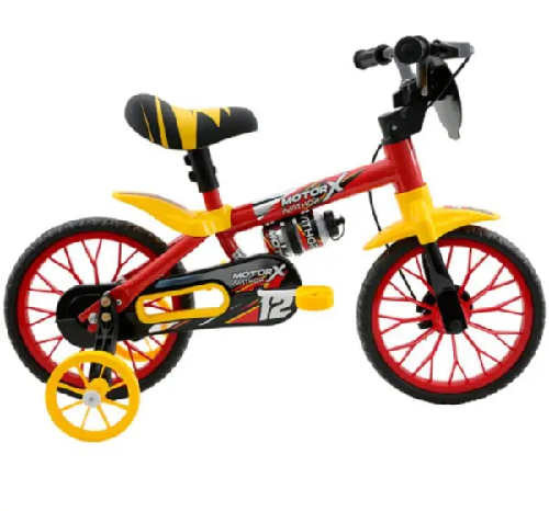 BIC.CAIRU ARO 12 MASC MOTOR X VERM/AMAR (SEL P.U) - Imagem 1