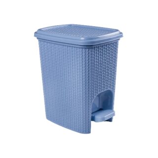LIXEIRA C/ PEDAL TRAMA 7L A2 PLASUTIL 9379 AZ - Imagem 1