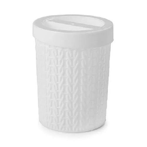 PORTA COTONETE TRAMA BABY B3 BRANCO PLASUTIL 8828 - Imagem 1
