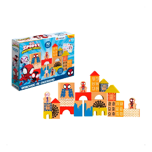 BRINCANDO DE ENGENHEIRO SPIDEY 70PCS XALINGO 17710 - Imagem 1