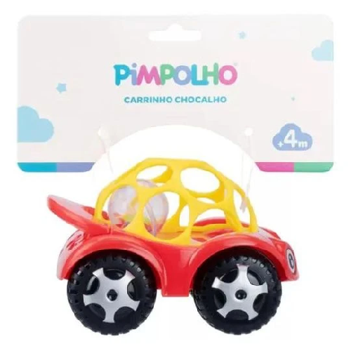 CHOCALHO CARRINHO PIMPOLHO VERMELHO 17801 - Imagem 1