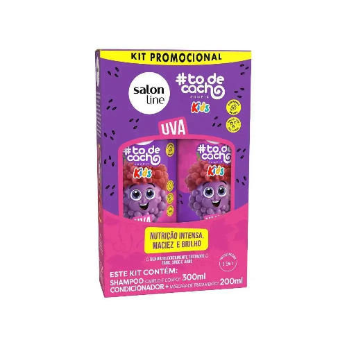 SH+COND.SALON LINE KIDS UVA 300+200ML - Imagem 1