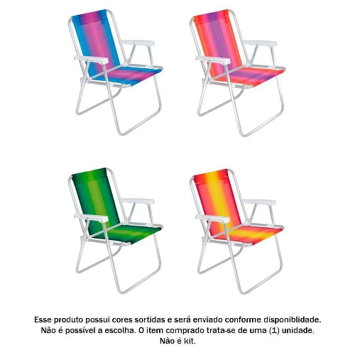CADEIRA PRAIA E PISCINA MOR ALUMINIO 002101 - Imagem 2