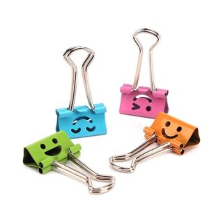 PRENDEDOR DE PAPEL SMILES LEONORA 19MM 93097 - Imagem 1