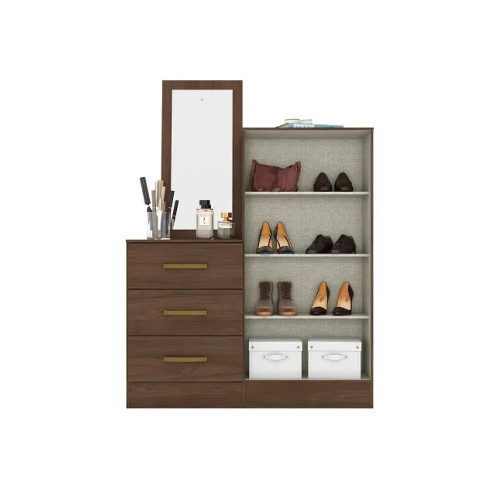COMODA MULTIUSO BRIZ 2P 3G CASTANHO B700-130 - Imagem 3