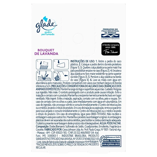 PEDRA SANIT.GLADE BOUQUET LAVANDA 25G OF - Imagem 1