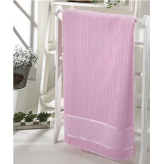 TOALHA ROSTO VELOUR P/BOR.BELLA DOHLER 50X80 ROSA - Imagem 1