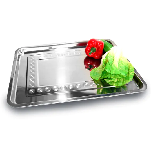 BANDEJA KEHOME INOX RETANGULAR 45X35CM 3104-4535 - Imagem 1