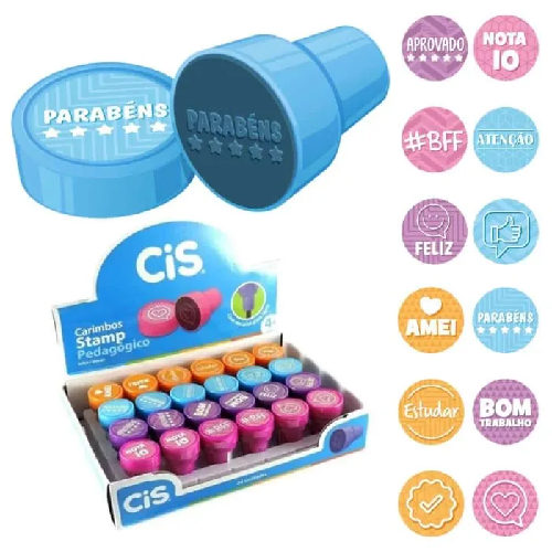 CARIMBO CIS STAMP PEDAGOGICO SORTIDO 567600 - Imagem 1
