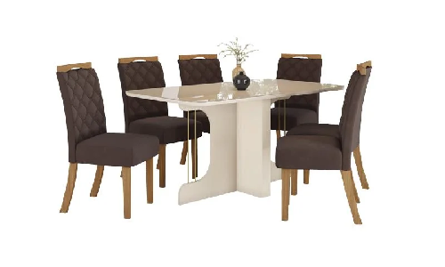 MESA HENN MAVI C/06 CAD.NATURE MARROM SC103-510 - Imagem 1