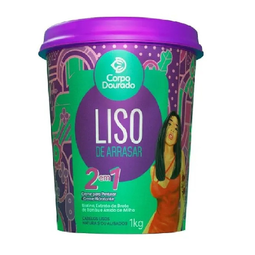 CR.PENT/HID.2EM1 LISO DE ARRASAR CORPO DOURADO 1KG - Imagem 1