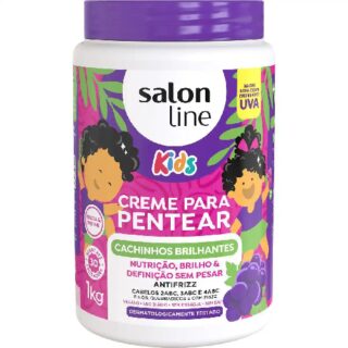 CR.PENT.SALON LINE KIDS CACHOS BRILHANTES UVA 1KG - Imagem 1