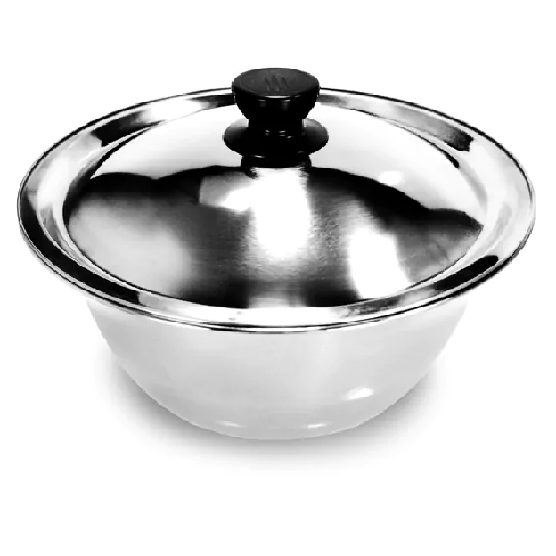 SALADEIRA C/TAMPA INOX KEHOME 28CM 3108-28 - Imagem 1