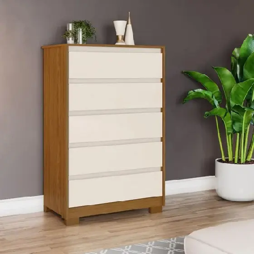 COMODA HENN ANDRIA 5G NATURE/OFF WHITE D738-127 - Imagem 4