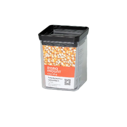 POTE HERMETICO PARAMOUNT LUMINI BLACK 450ML 3345 - Imagem 1