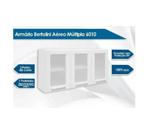 ARMARIO BERTOLINI ACO TPL MD VID.MULTIPLA BCO - Imagem 1