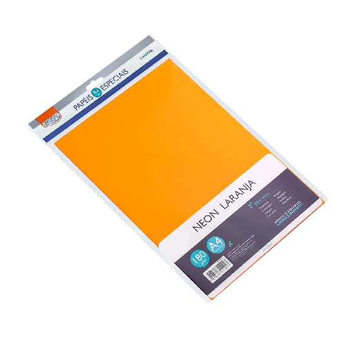 PAPEIS ESPECIAIS NEON BRW LARANJA 180G PP6204 - Imagem 1
