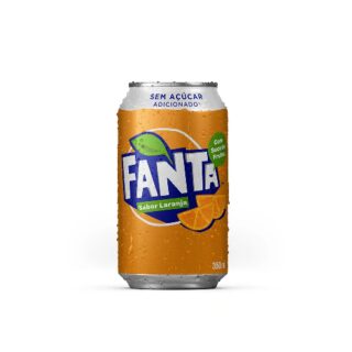 REFRIGERANTE FANTA LARANJA SEM ACUCAR LATA 350ML - Imagem 1