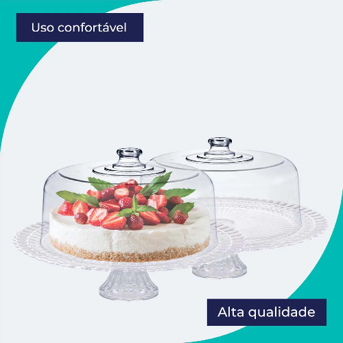BOLEIRA RUVOLO VIDRO C/TPA ACR. 31CM 4590 - Imagem 1
