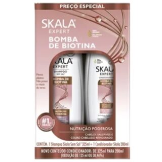 SH+COND.SKALA BOMBA DE BIOTINA 325ML/200ML - Imagem 1