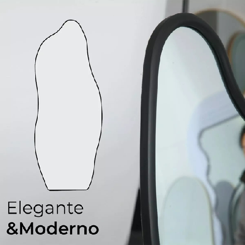 ESPELHO ORGANICO EUROQUADROS 100X40 PRETO 309235 - Imagem 1