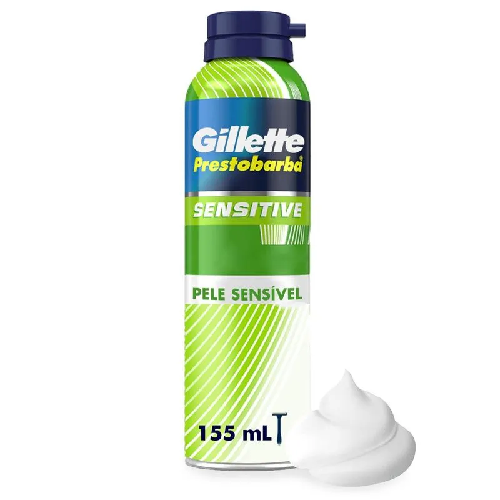 ESPUMA BARBEAR GILLETTE SENSITEVE 155ML - Imagem 1