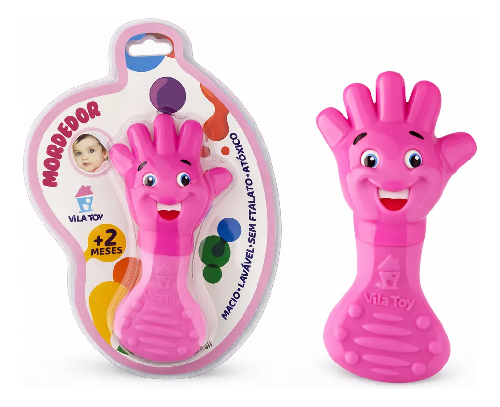 MORDEDOR MAOZINHA VILA TOY ROSA 100-041 - Imagem 1