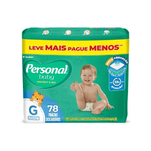 FRALDA DESC.PERSONAL BABY GIGA (G) 78UN - Imagem 1