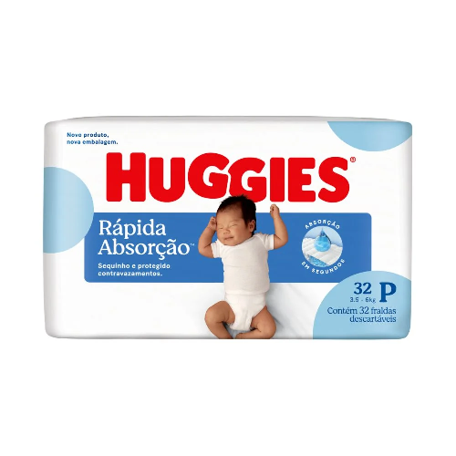 FRALDA DESC. HUGGIES JUMBINHO P RN C/32UN - Imagem 1