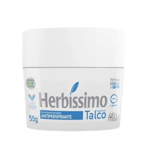 CREME DESODORANTE HERBISSIMO TALCO 55G - Imagem 1