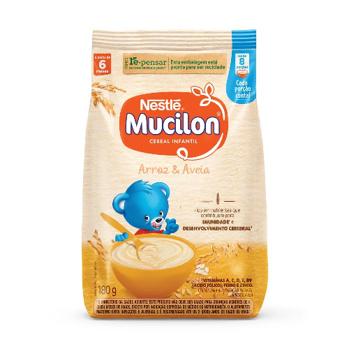 MUCILON ARROZ E AVEIA INTEGRAL NESTLE 180G - Imagem 1