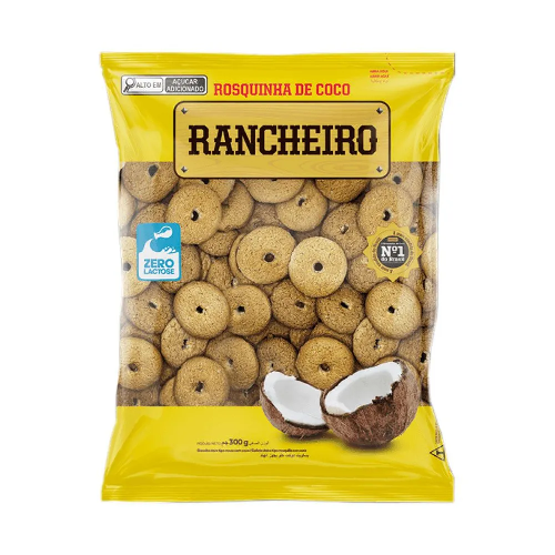 ROSQUINHA RANCHEIRO COCO 300G - Imagem 1