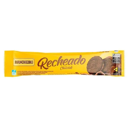 BISCOITO RECHEADO RANCHEIRO CHOCOLATE 90G - Imagem 1