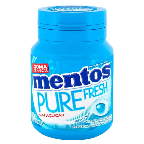 GOMA DE MASCAR MENTOS PURE FRESH MINT C/28UN 56G - Imagem 1