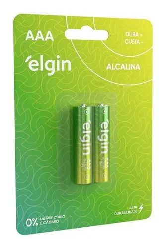 PILHA ELGIN SONIC AAA C/02UN LR03-1.5V - Imagem 1