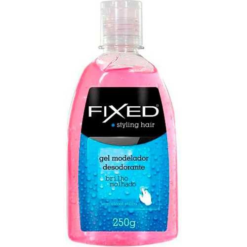 GEL MODELADOR FIXED STYLING HAIR 250G ROSA - Imagem 1