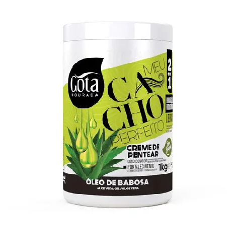 CREME DE PENTEAR GOTA DOURADA OLEO DE BABOSA 1KG - Imagem 1