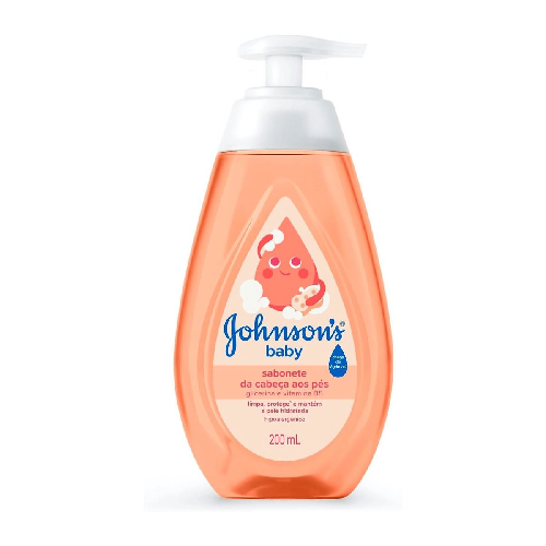 SABONETE LIQUIDO JOHNSONS CABECA AOS PES 200ML - Imagem 1