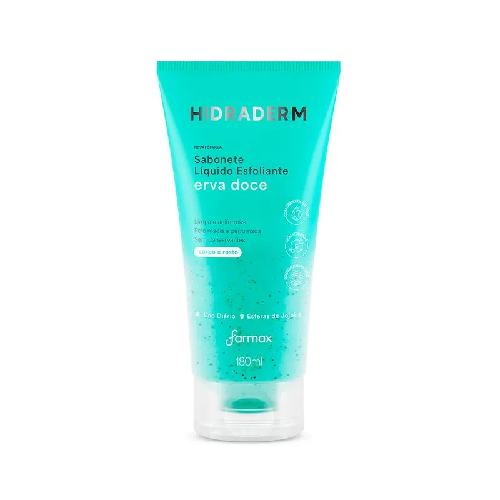 SABONETE LIQUIDO ESFOLIANTE HIDRADERM ERVA D.180ML - Imagem 1