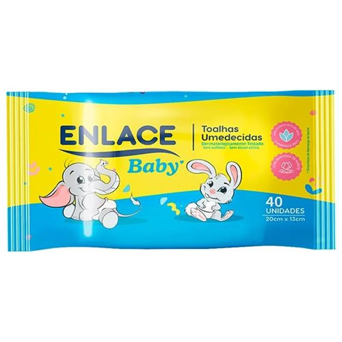 TOALHAS UMEDECIDAS ENLACE BABY C/40UN - Imagem 1