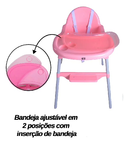 CADEIRAO PAPA FELIZ ROSA BABY STYLE 70201 - Imagem 1