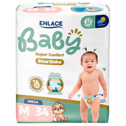 FRALDA DESC ENLACE BABY SHORT.S.CON.MEGA M C/34 - Imagem 1