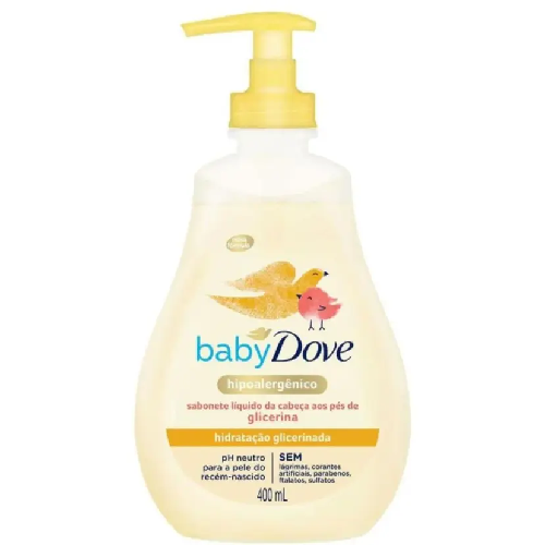 SABONETE LIQUIDO DOVE BABY HID.GLICERINADA 400ML - Imagem 1