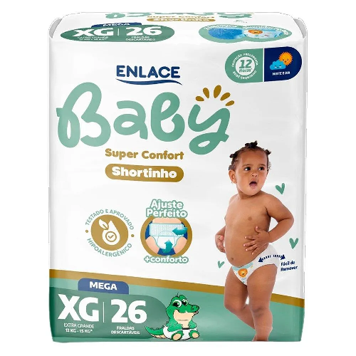 FRALDA DESC ENLACE BABY SHORT.S.CON.HIPER XG 26UN - Imagem 1