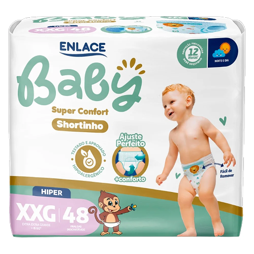 FRALDA DESC ENLACE BABY SHORT.S.CON.HIPER XXG 48UN - Imagem 1