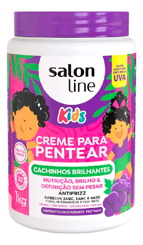 CREME PARA PENTEAR SALON LINE KIDS UVA 1KG - Imagem 1