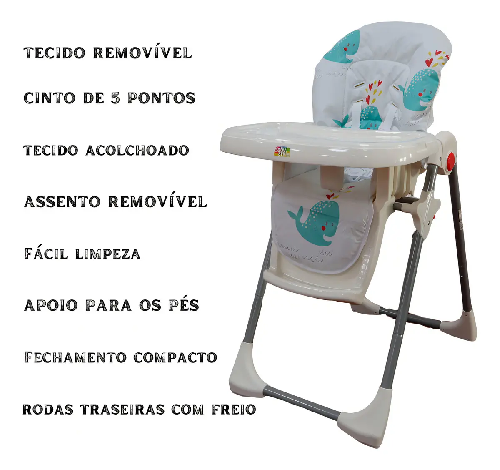 CADEIRAO IMPACTUS BALEIA BABY STYLE 26842 - Imagem 1