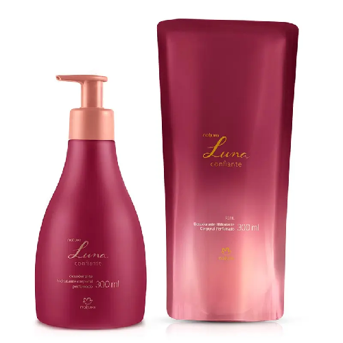 KIT FEM.NATURA LUNA CONFIANTE HID CORP+REFIL 300ML - Imagem 1