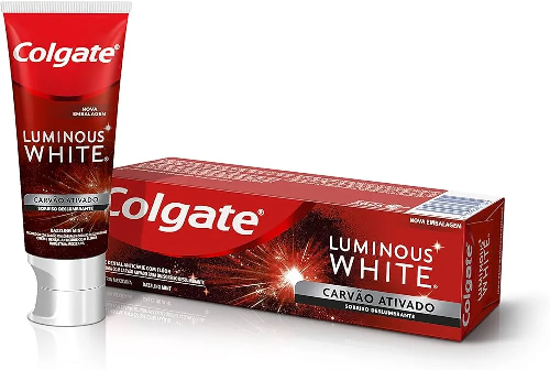 CREME DENTAL COLGATE LUMINOUS WHITE CARVAO 70G - Imagem 1
